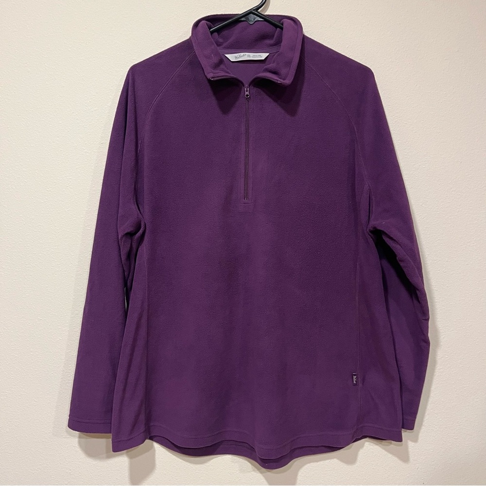 Woolrich Purple Pullover Quarter-Zip Up Fleece Women’s Size 2XL